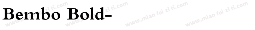 Bembo Bold字体转换